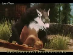 Wolf fucking a sexy bitch in the farm beastiality porn